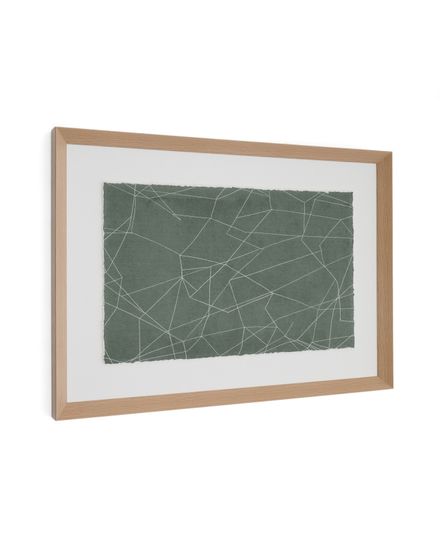 Durkan Абстрактная картина на переработанной бумаге зеленая 100 x 70 см