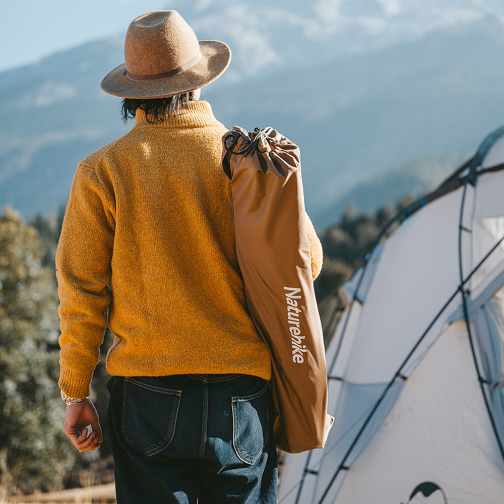 Кресло туристическое Naturehike складное, регулируемое, темно-коричневое, до 140 кг