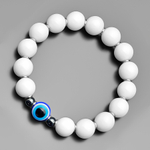 Браслет из белого агата с амулетом Rico La Cara AMX006127