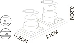 Точечный встраиваемый светильник Arte Lamp PRIVATO