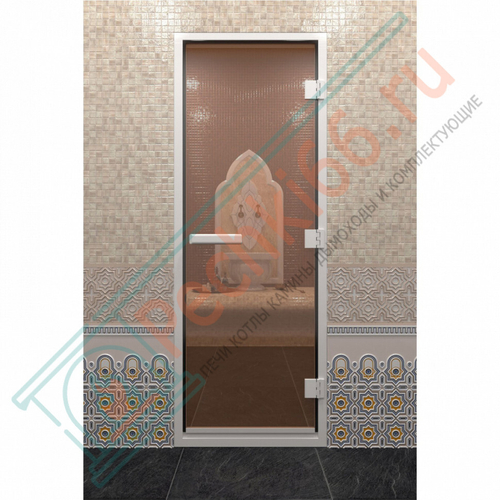 Стеклянная дверь DoorWood Хамам Бронза 2000х700 (по коробке) в Кирове