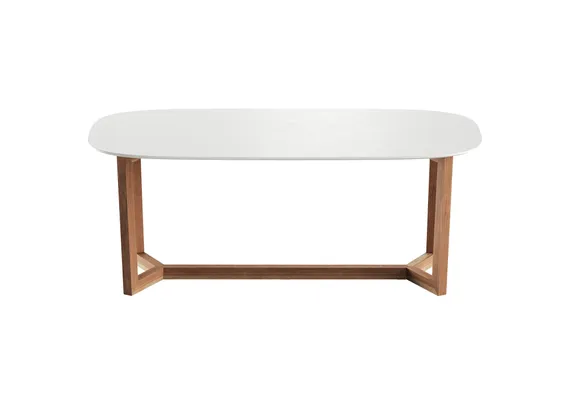 Стол обеденный Cross 2 200*95 см (белый, бук)