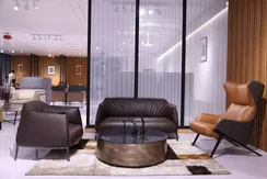 Двухместный диван Gun 150 см, тёмно-коричневая натуральная кожа