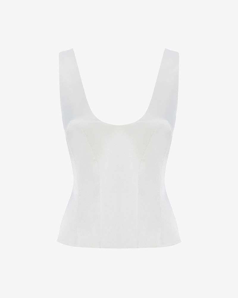 Топ корсетного типа из атласа