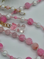 Обвес на сумку с натуральными камнями на двух карабинах, подвеска, авторская ручная работа "Яблонька"