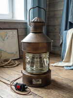 Большой напольный светильник из корабельного топового фонаря «Топовый ТС», Ленинград, 1970 год