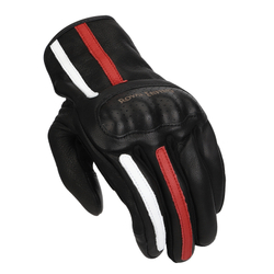 Перчатки мужские кожаные Royal Enfield, цвет - черно-красно-белый, размер - XXL, арт. RRGGLN000050 (GLAW20004BLACK & RED & WHITE)