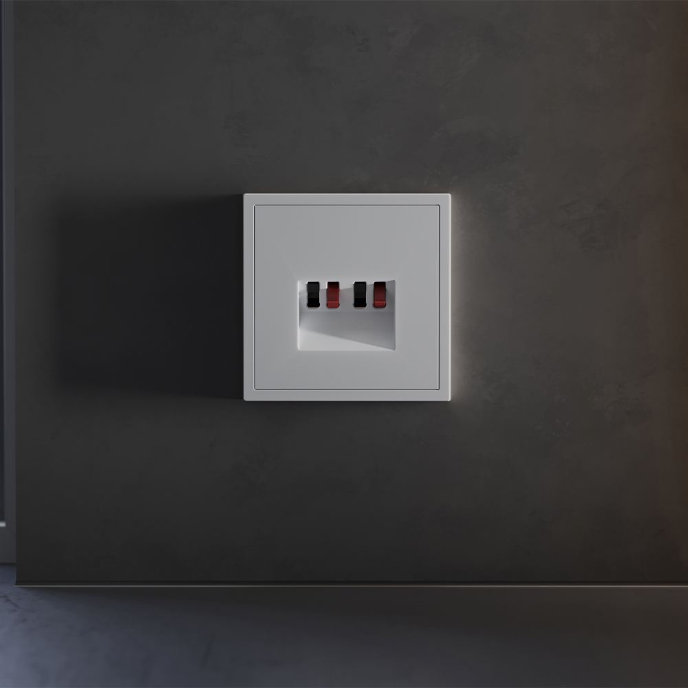 Накладка для розетки акустической 4-местной , S70 (серый)