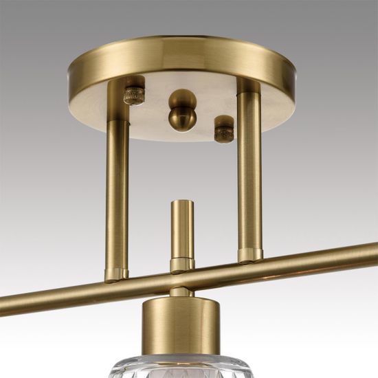 8188/3C COMFI LN25 190 латунь/прозрачный, металл/стекло Потолочный светильник E14 3*40W 220V VIVIAN