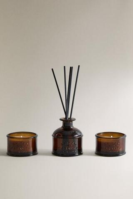 ZARA ПОДАРОЧНЫЙ НАБОР СВЕЧЕЙ С СОЛЕНОЙ КАРАМЕЛЬЮ (НАБОР ИЗ 3 ШТУК)