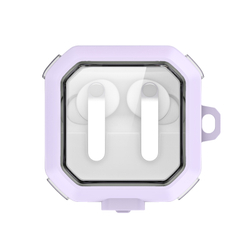 Чехол с рамками фиолетового цвета из TPU и PC для наушников Samsung Buds4 и Buds 4 Pro, серия SECD Series Case от Dux Ducis