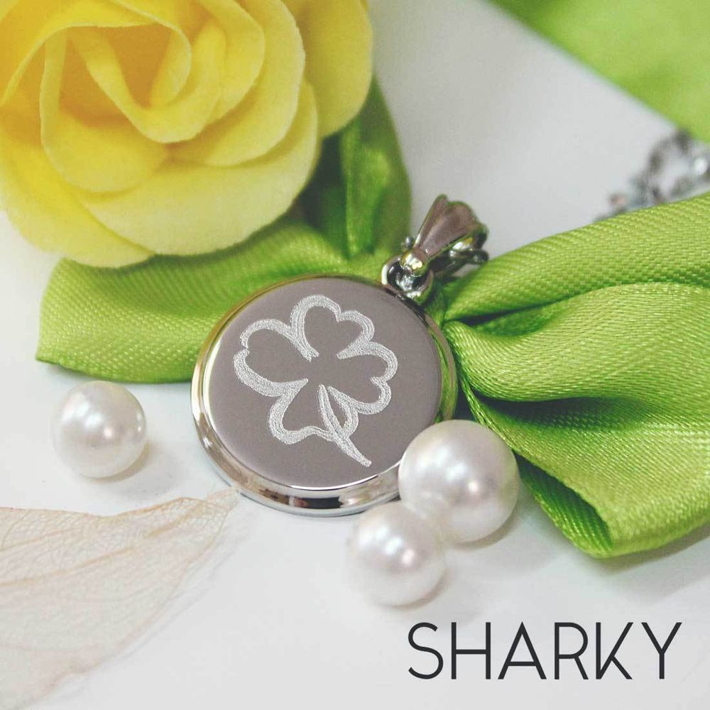 Подвеска кулон Клевер с гравировкой на заказ