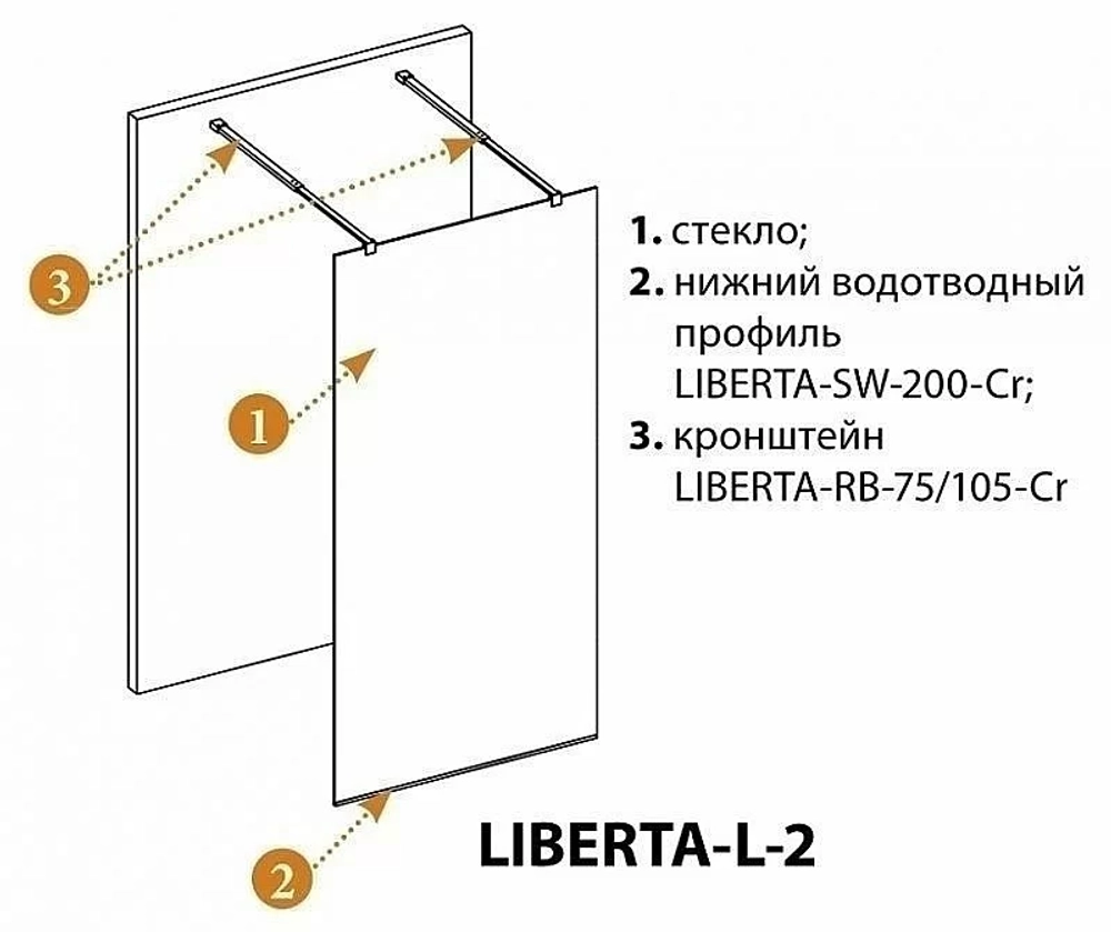 Душевое ограждение Cezares LIBERTA L-2 100x195