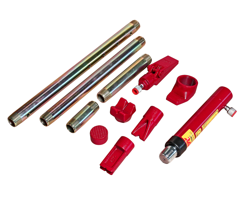 Набор инструментов 38 предметов гидравлический 10т для ремонта кузова в кейсе JTC