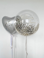 Набор из двух шаров "Большой Баблс с конфетти + Сердце"