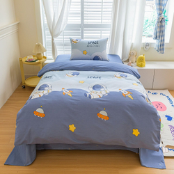 Комплект постельного белья на резинке Сатин Люкс KIDS 100% хлопок CDKR065 1.5-спальный наволочки 50x70