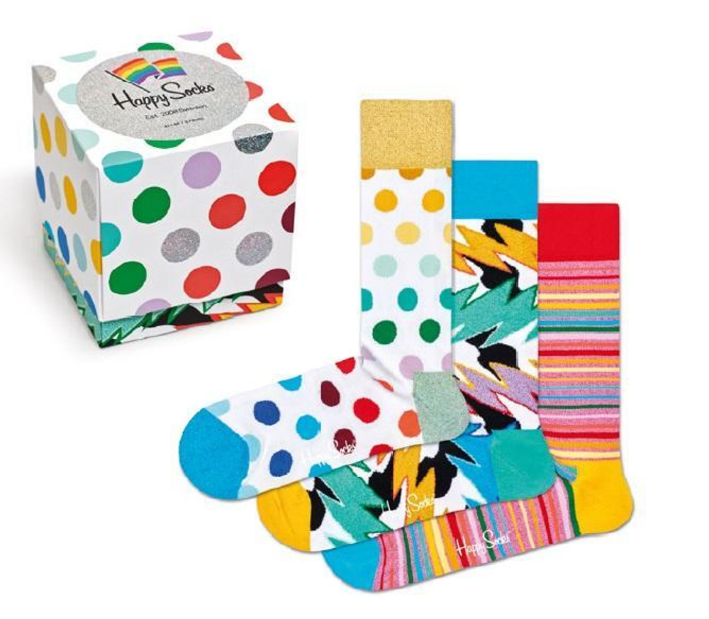 Подарочный набор носков 3-Pack Mixed Pride Socks Gift Set (Размер: 25) (Цвет: разноцветный)