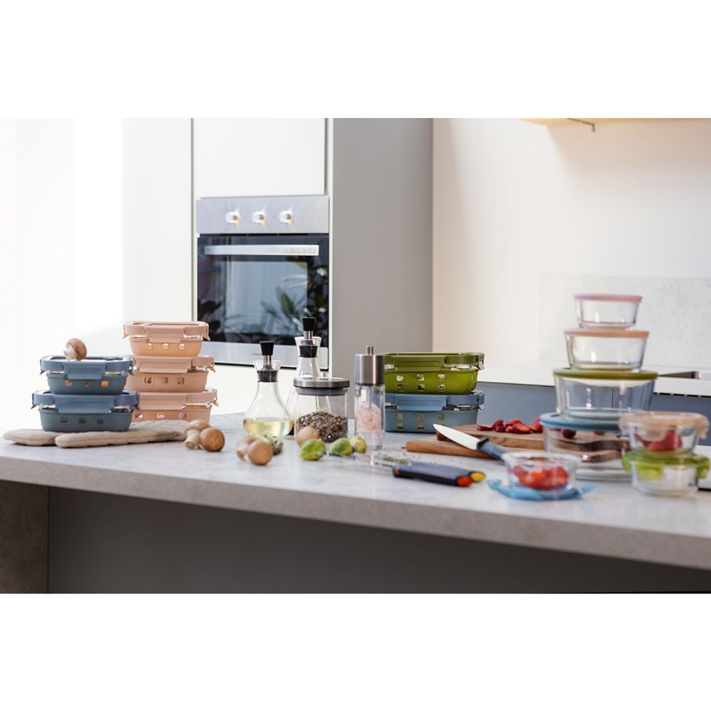 Контейнер для запекания, хранения и переноски продуктов в чехле, 1050 мл, бежевый