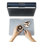 Набор разделочных досок в подставке folio large, графит, 4 шт.