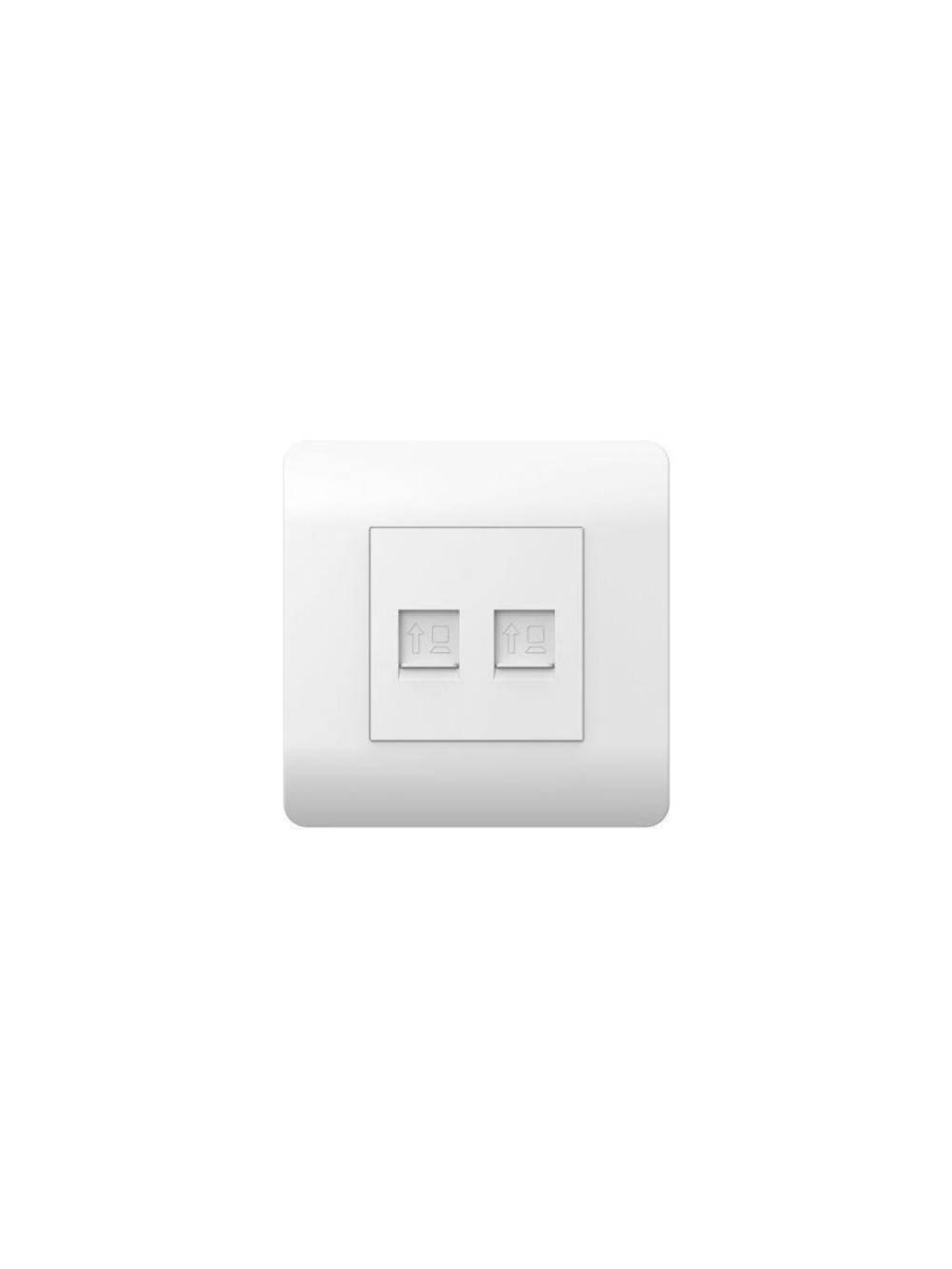 Розетка компьютерная 2-м NEW3-E RJ45 бел. CHINT 431553