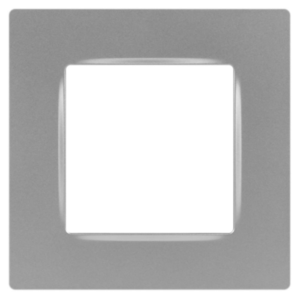 Рамка для розеток и выключателей ЭРА Серия 12 12-5201-03 на 1 пост, Классик, алюминий