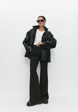 Куртка из экокожи черная