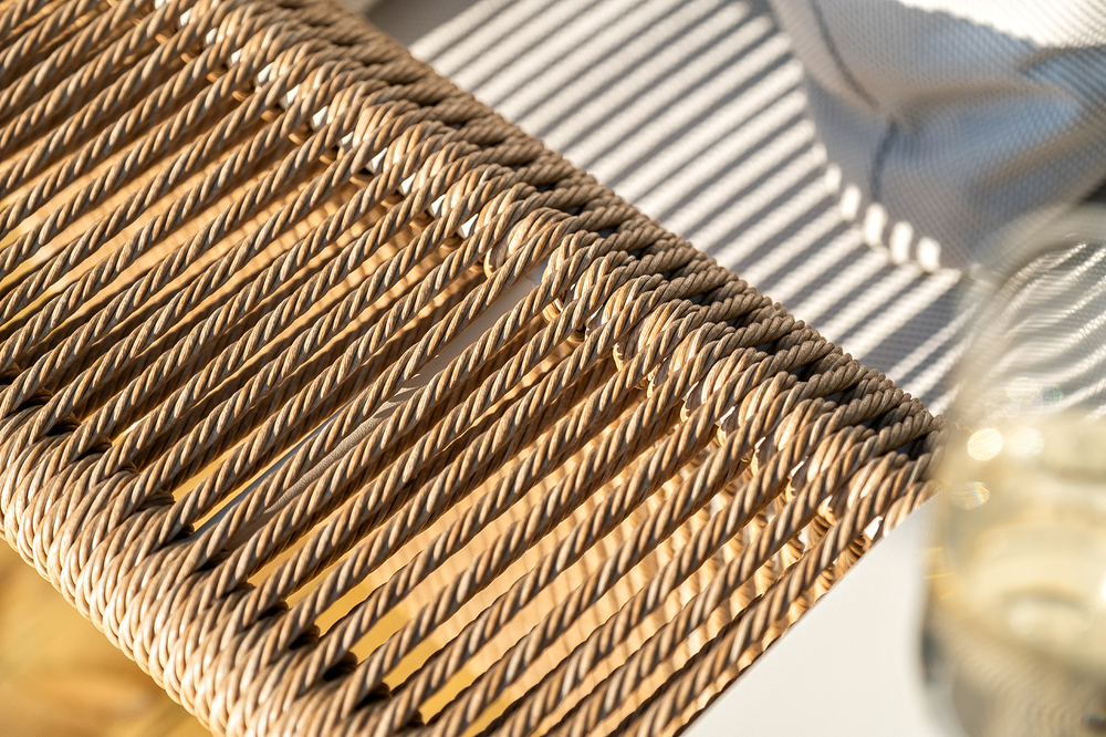 "Мальдивы" трансформирующаяся лаунж-зона из искусственного ротанга, цвет соломенный