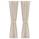 Комплект штор IKEA LENDA (ЛЕНДА), Бежевый, 140x250 см, 2 шт