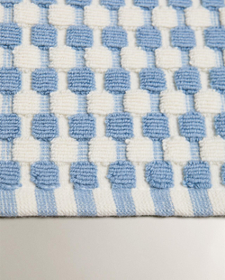 Zara Home - Текстурированный тканевый коврик для ванной комнаты, синий, 50x80 см