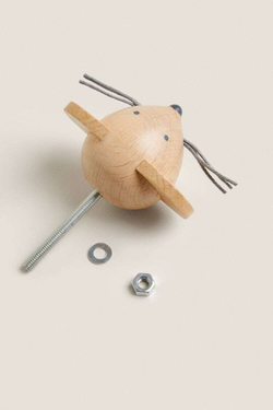 ZARA HOME МЕБЕЛЬНАЯ РУЧКА »МЫШКА» (НАБОР ИЗ 2 ШТ.) СВЕТЛО-БЕЖЕВЫЙ