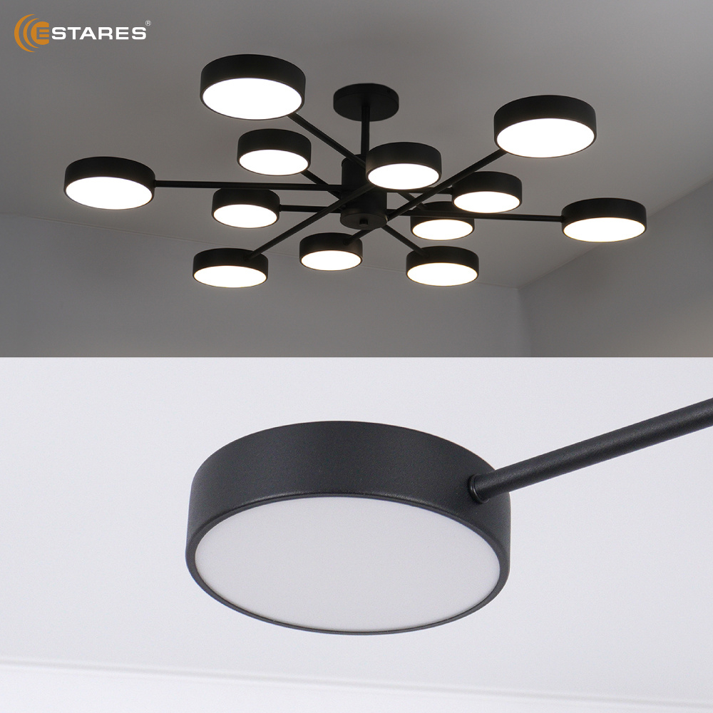 Управляемая светодиодная люстра MATEO 150W 12R-ON/OFF-1014x250-BLACK/WHITE-220-IP20