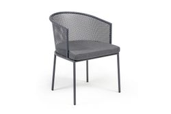 "Прометей" стул, каркас из стали темно-серый (RAL7024) муар, ткань темно-серая 027