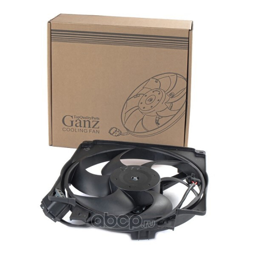 Вентилятор охл. радиат. с диффузором /1118 Калина, 2123/ с резистором (GANZ)
