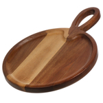 Блюдо акация, кругл, 25х35х2 см, с ручкой, Катунь, GR-PL-02