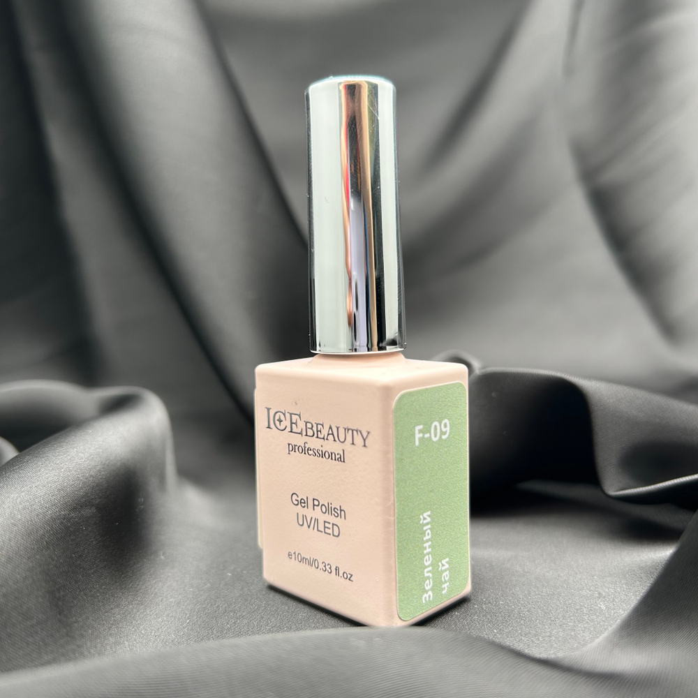 IceBeauty Гель-лак F-09 "Зеленый чай", 10 мл
