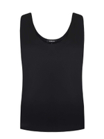 Топ с глубоким вырезом из натурального шелка с шарфиком