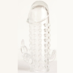 Гелевая прозрачная насадка 13см с 2 отростками ToyFa Basic 818018-1