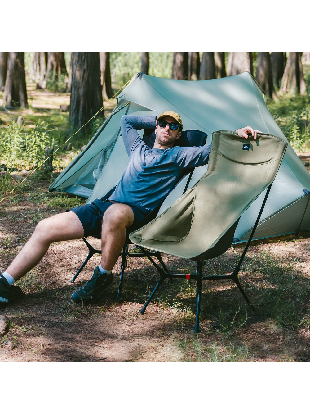 Кресло туристическое Naturehike Yamami YL01 складное, 81,5х56х99 см, до 140 кг, серое