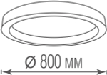 Накладной светодиодный светильник 72Вт 3000К