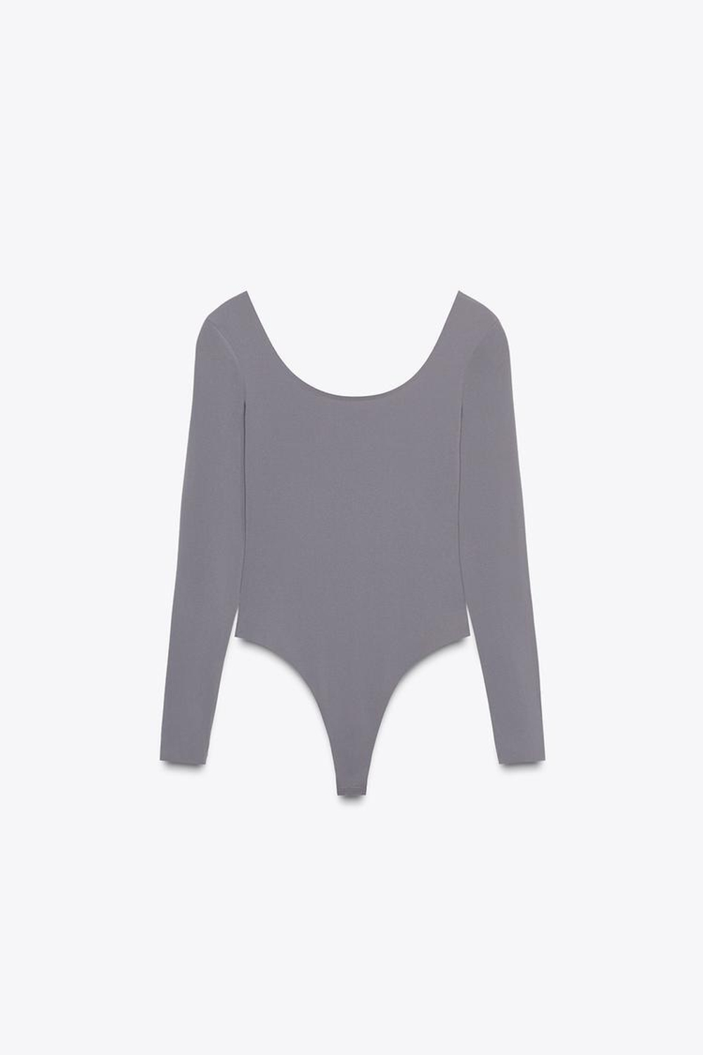 ZARA МЯГКОЕ БОДИ ИЗ ПОЛИАМИДА, СИРЕНЕВЫЙ