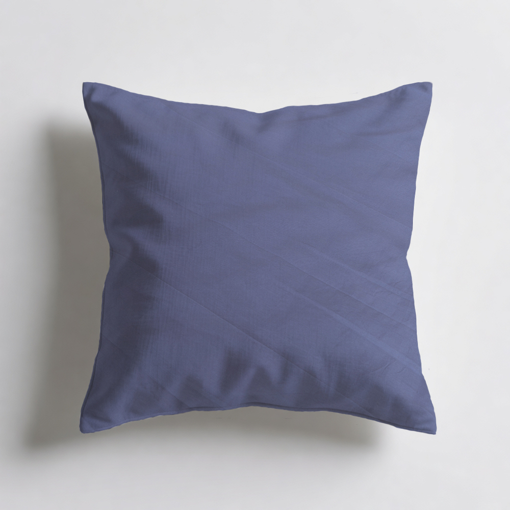 Наволочка из варёного хлопка, лазурно-синий