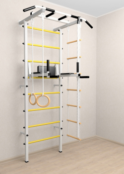 Шведская стенка Sv Pro 803 (Турник Pro/Брусья/стойка/Канат/Kольца/Лестница)