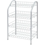 Этажерка для обуви 4 полки 790*330*360 атовый серый ЭТ2/МС