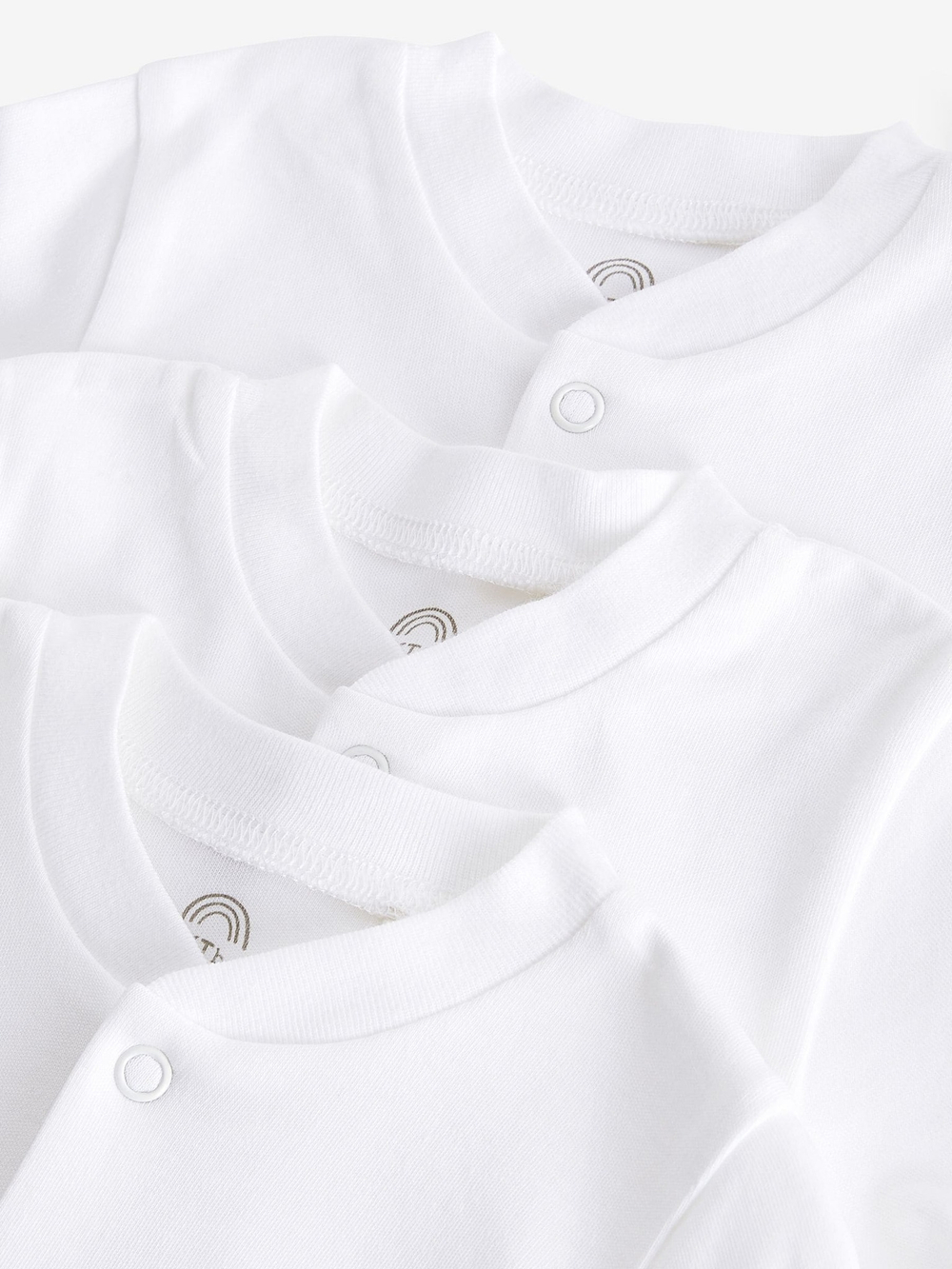 Боди с длинным рукавом для малышей с дисплазией тазобедренного сустава Next N44-497, 3 шт., Белый