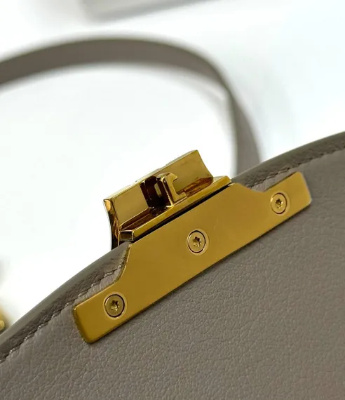 Сумки CELINE MEDIUM NINO из блестящей телячьей кожи серый