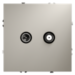 Розетка телевизионная встраиваемая VOLTUM S70 оконечная TV+SAT, (кашемир)