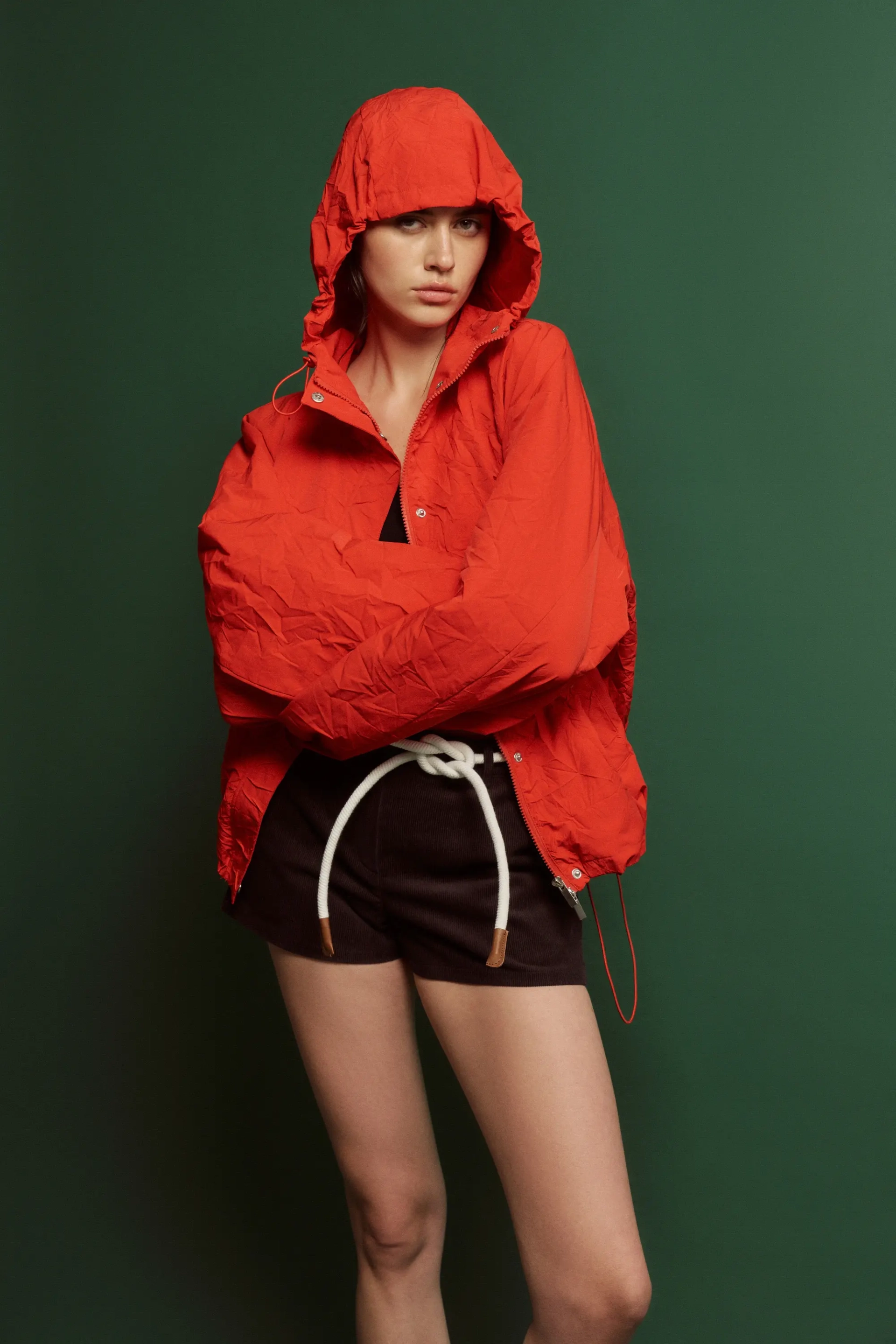 Куртка из жатой плащёвки