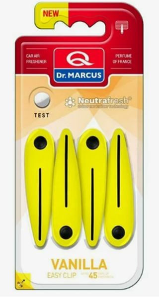 Ароматизатор на обдув Dr Marcus CLIP  (прищепки по 4шт) Ваниль