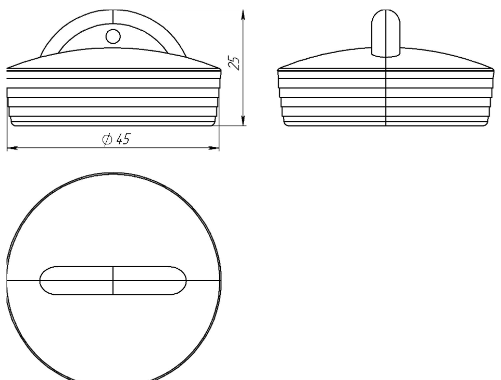 AQUANT ПРОБКА ДЛЯ ВАННЫ (ПОД МЕТ.РЕШ. 70ММ) (V150-30-MR)