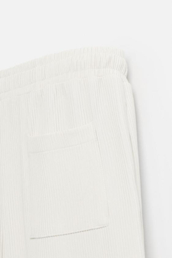 ZARA БРЮКИ-ДЖОГГЕРЫ С ВЕРТИКАЛЬНОЙ ТЕКСТУРОЙ, ЦВЕТ ЛЬДА